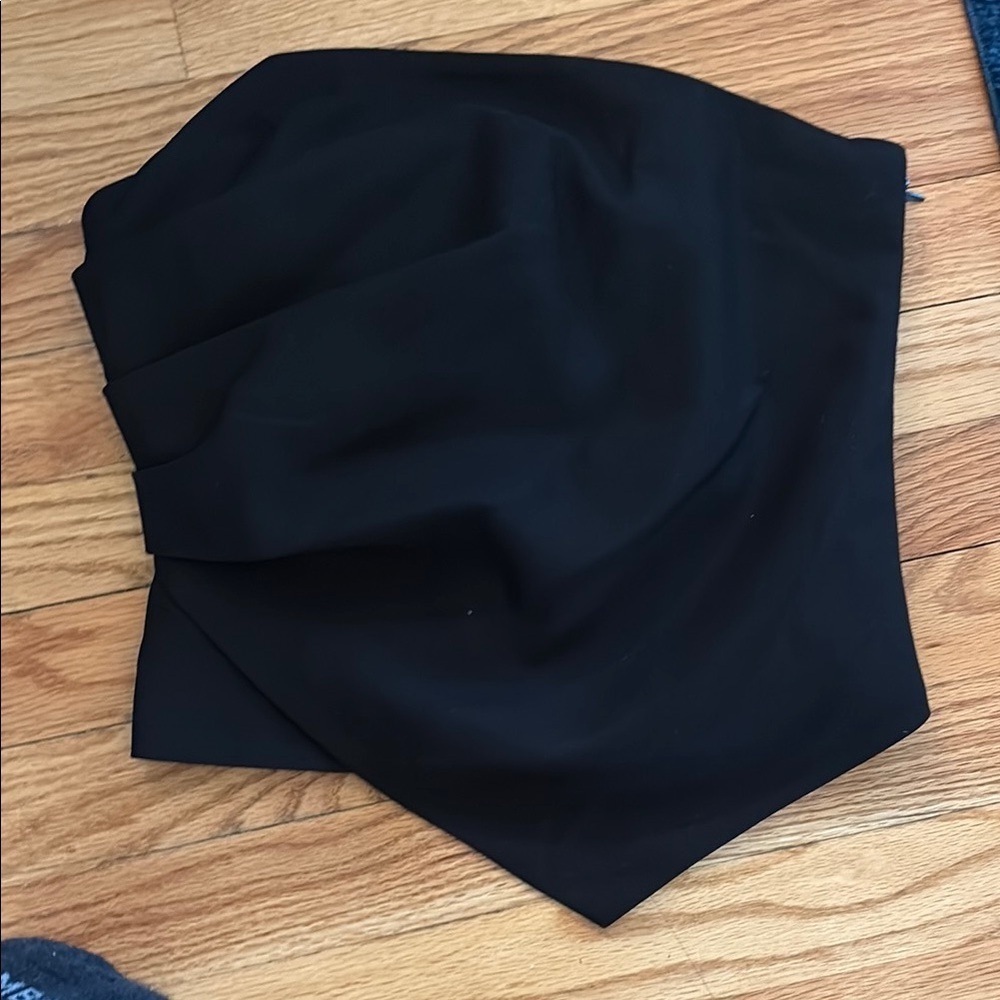 GREY LAB Black Asymmetrical Bubble Skirt Cocktail